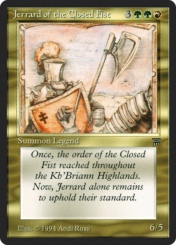 Magic: The Gathering - Jerrard of the Closed Fist - Legends