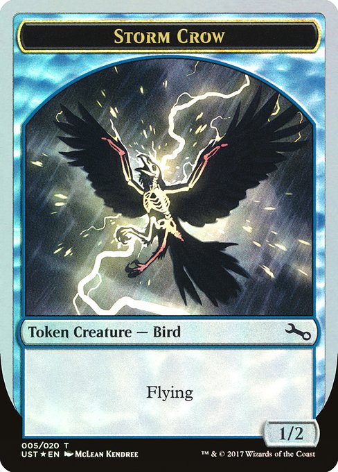 Magic the Gathering - Storm Crow Token Foil - Unstable Tokens