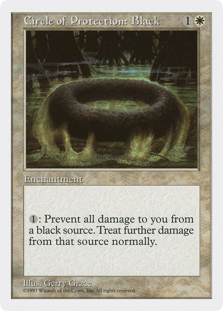 Magic: The Gathering - Circle of Protection: Black - Fifth Edition