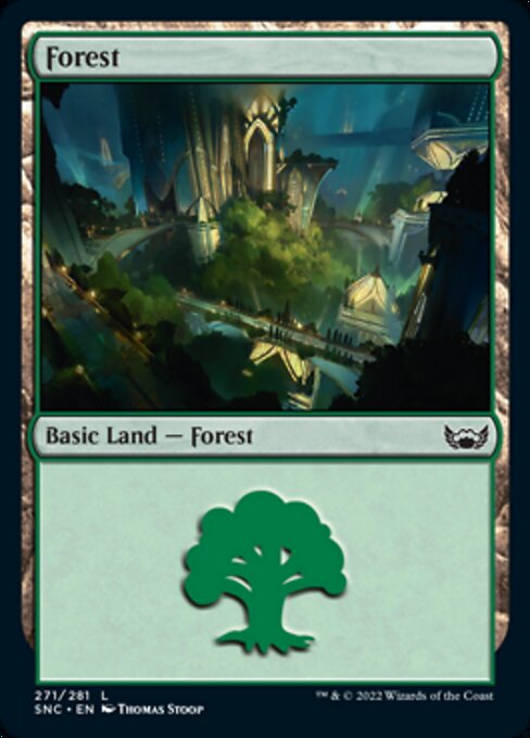 Magic the Gathering - Forest #271 Foil - Streets of New Capenna