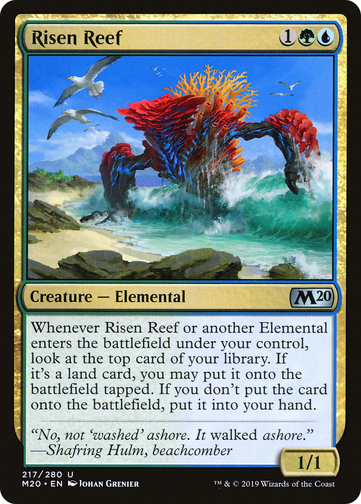 Magic: The Gathering - Risen Reef Foil - Core Set 2020