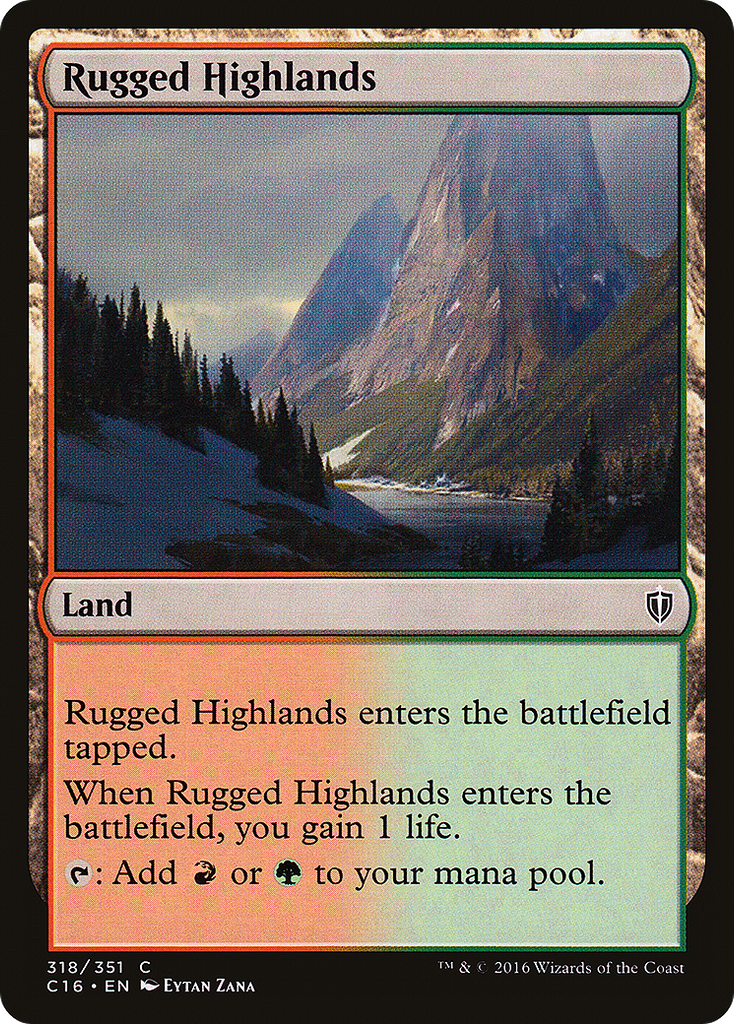 Magic: The Gathering - Rugged Highlands - Commander 2016