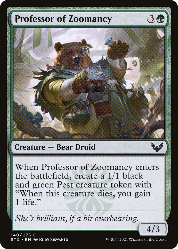 Magic: The Gathering - Professor of Zoomancy Foil - Strixhaven: School of Mages