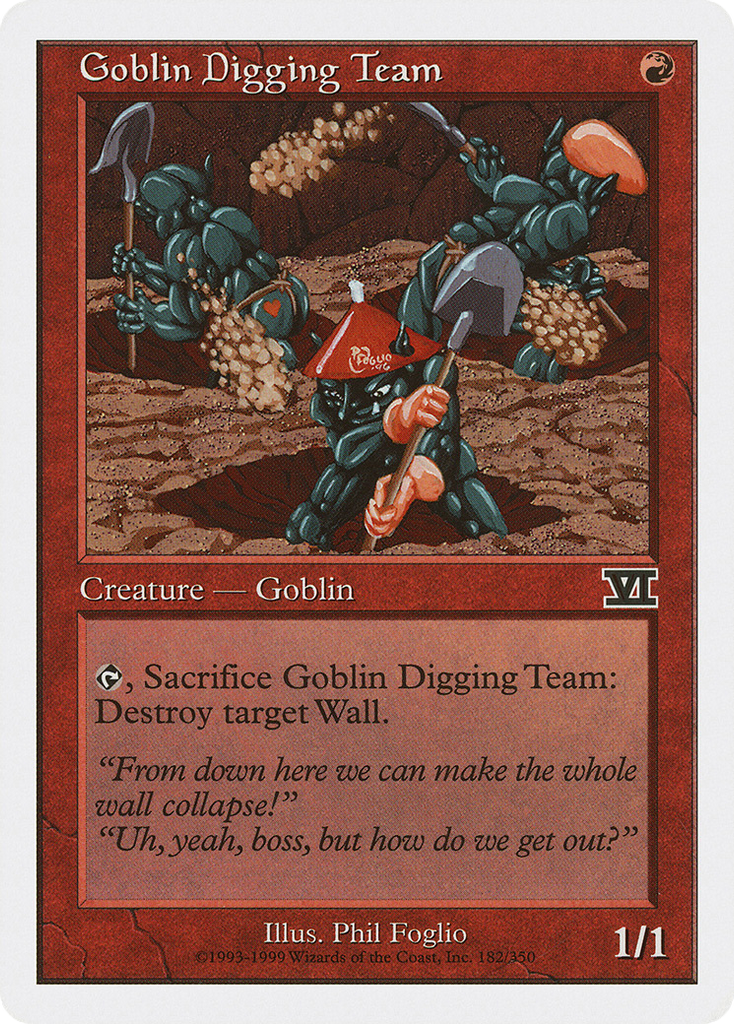 Magic: The Gathering - Goblin Digging Team - Classic Sixth Edition