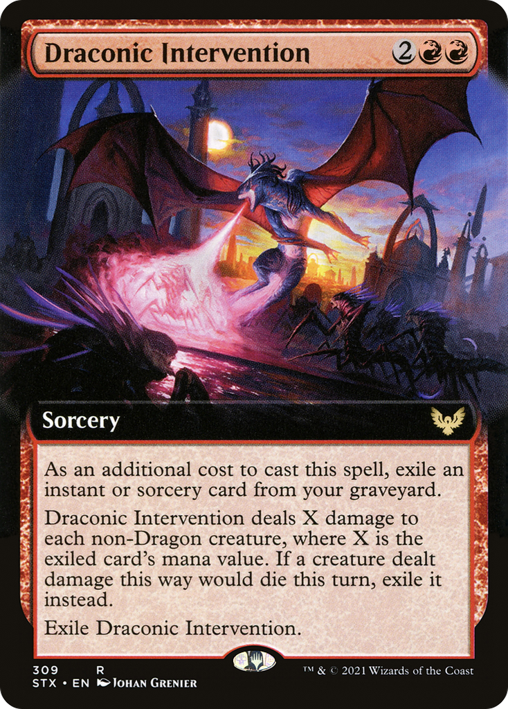 Magic: The Gathering - Draconic Intervention Foil - Strixhaven: School of Mages