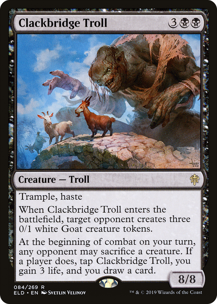 Magic: The Gathering - Clackbridge Troll - Throne of Eldraine