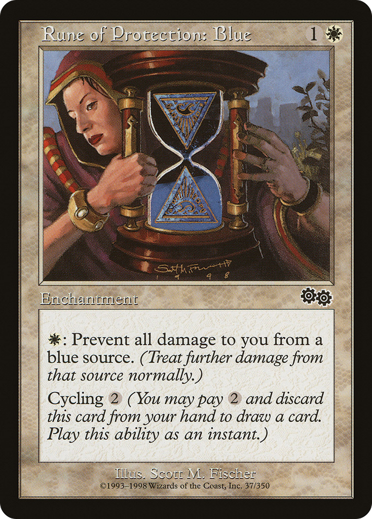 Magic: The Gathering - Rune of Protection: Blue - Urza's Saga