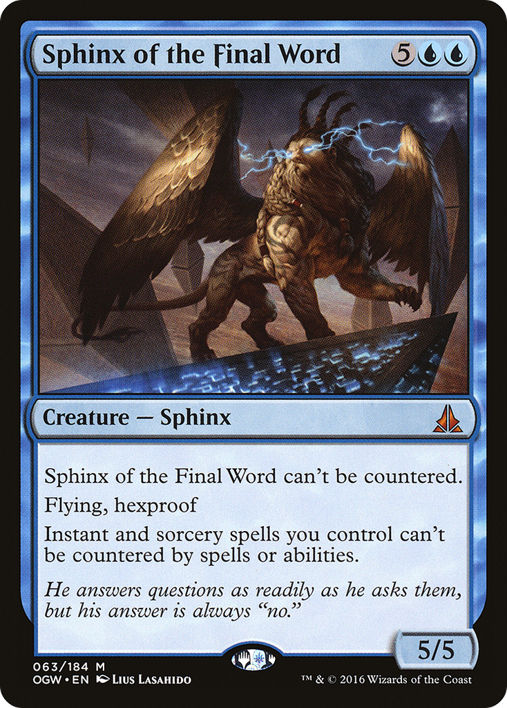 Magic: The Gathering - Sphinx of the Final Word - Oath of the Gatewatch