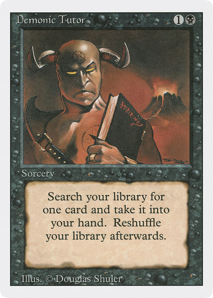 Magic: The Gathering - Demonic Tutor - Revised Edition