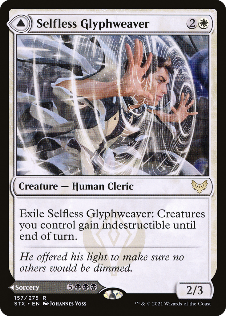 Magic: The Gathering - Selfless Glyphweaver // Deadly Vanity - Strixhaven: School of Mages