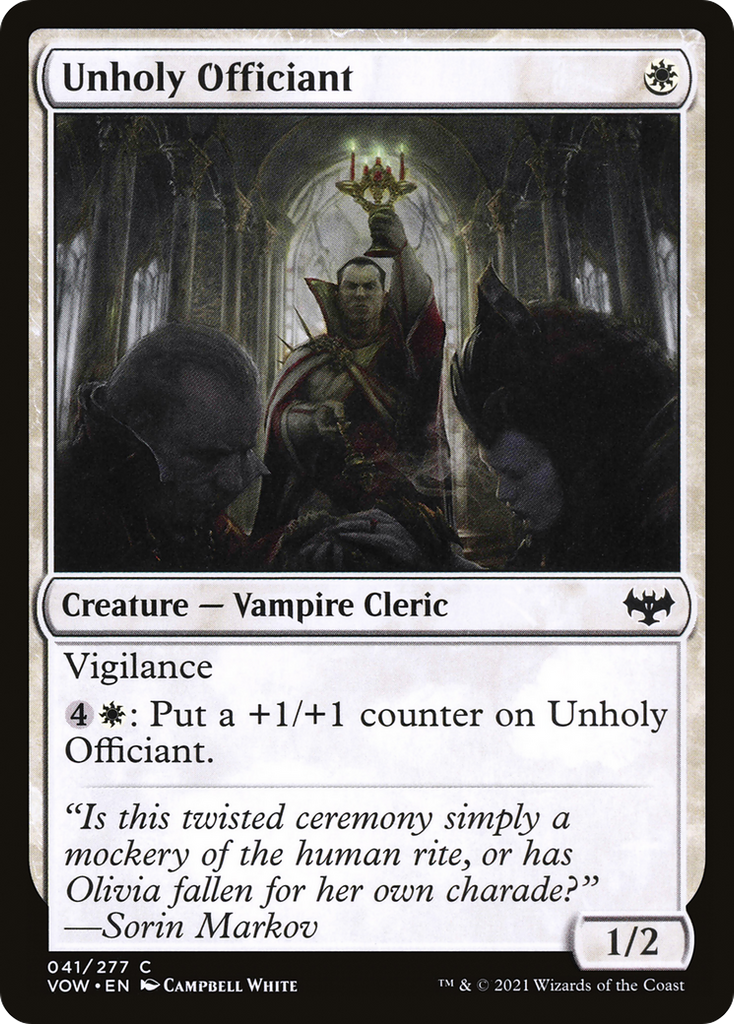 Magic: The Gathering - Unholy Officiant - Innistrad: Crimson Vow