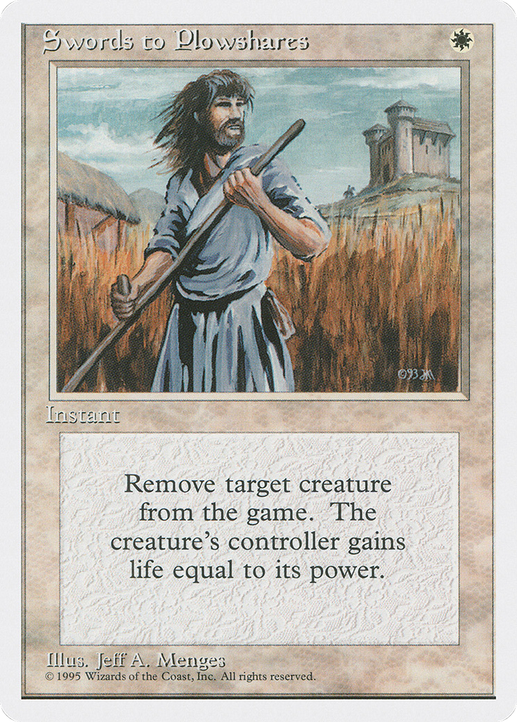 Magic: The Gathering - Swords to Plowshares - Fourth Edition