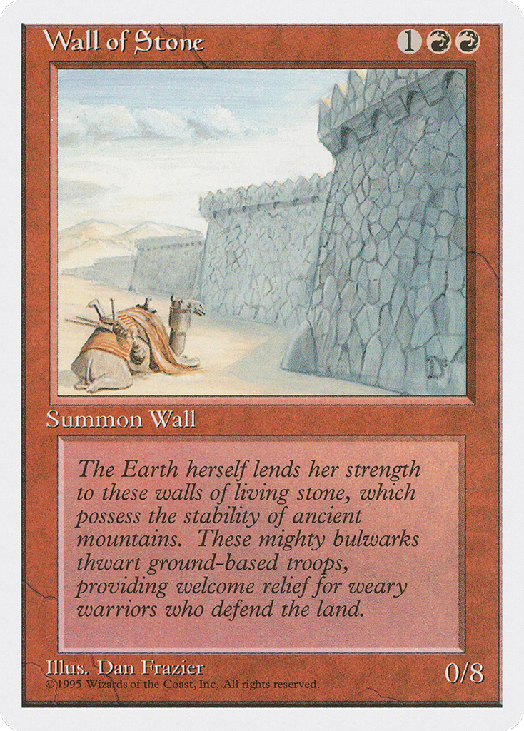 Magic: The Gathering - Wall of Stone - Fourth Edition