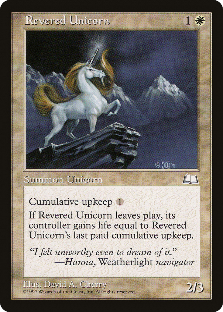 Magic: The Gathering - Revered Unicorn - Weatherlight