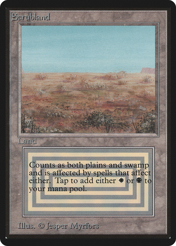 Magic: The Gathering - Scrubland - Limited Edition Beta