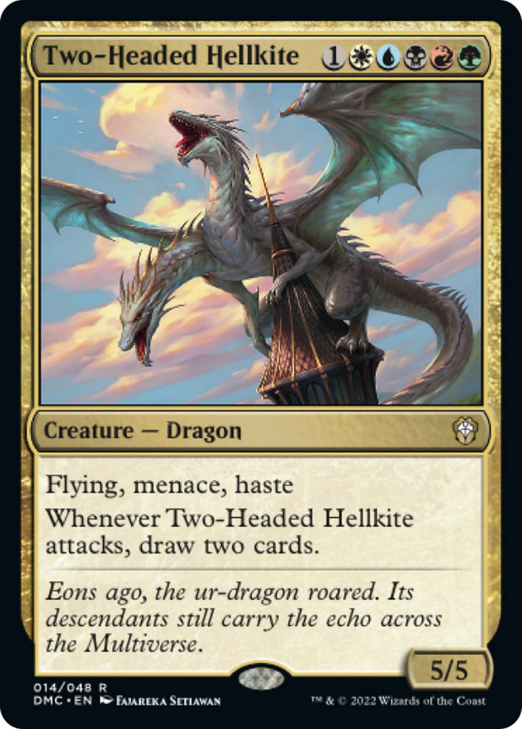 Magic: The Gathering - Two-Headed Hellkite Foil - Dominaria United Commander