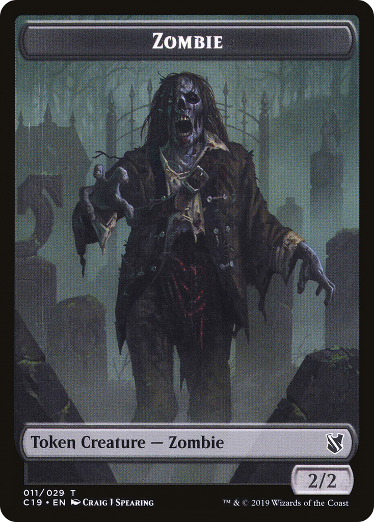 Magic: The Gathering - Zombie Token - Commander 2019 Tokens