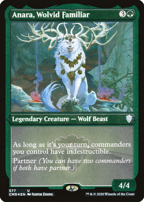 Magic the Gathering - Anara, Wolvid Familiar Foil - Commander Legends