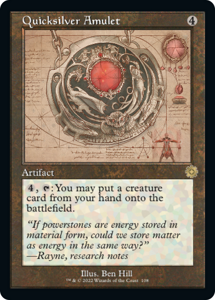 Magic: The Gathering - Quicksilver Amulet - The Brothers' War Retro Artifacts