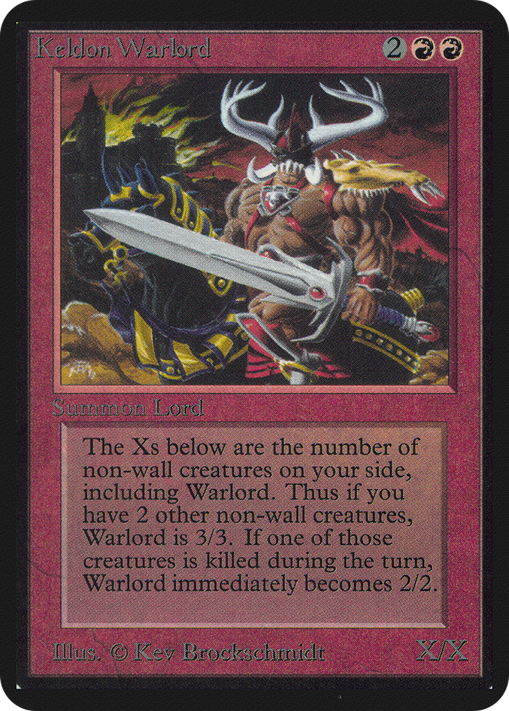 Magic: The Gathering - Keldon Warlord - Limited Edition Alpha