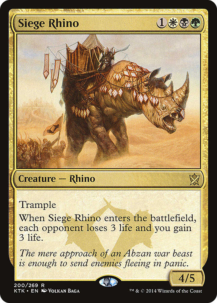 Magic: The Gathering - Siege Rhino - Khans of Tarkir