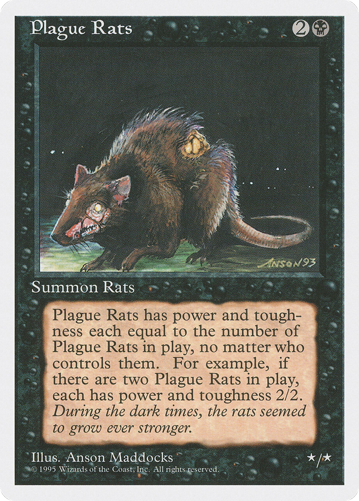 Magic: The Gathering - Plague Rats - Fourth Edition