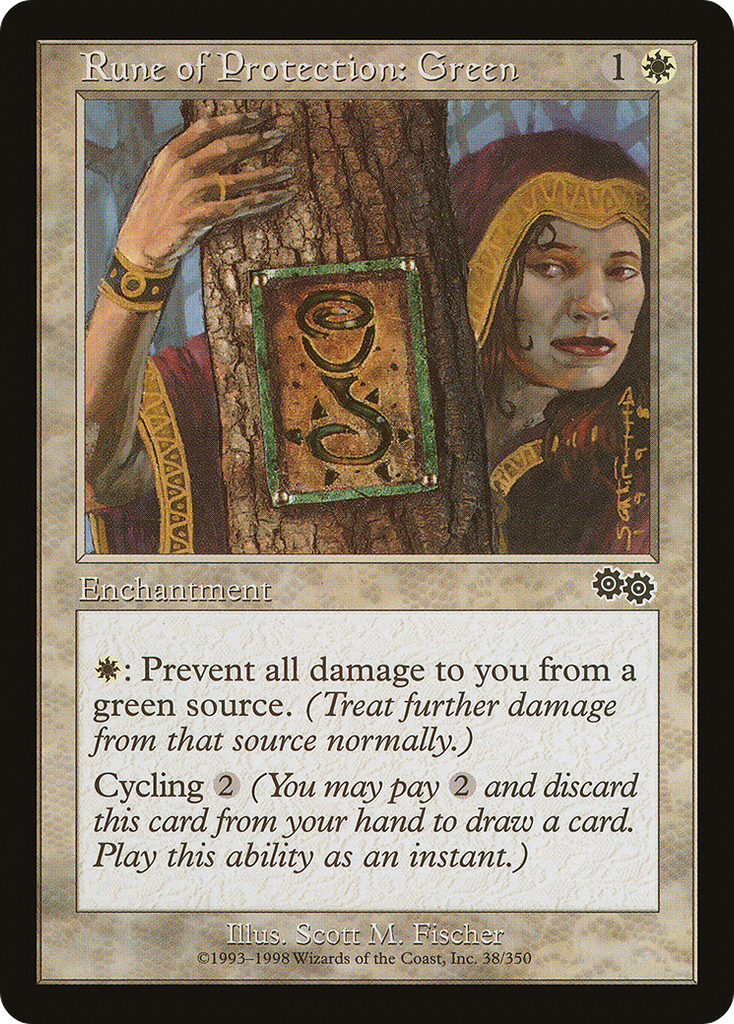 Magic: The Gathering - Rune of Protection: Green - Urza's Saga