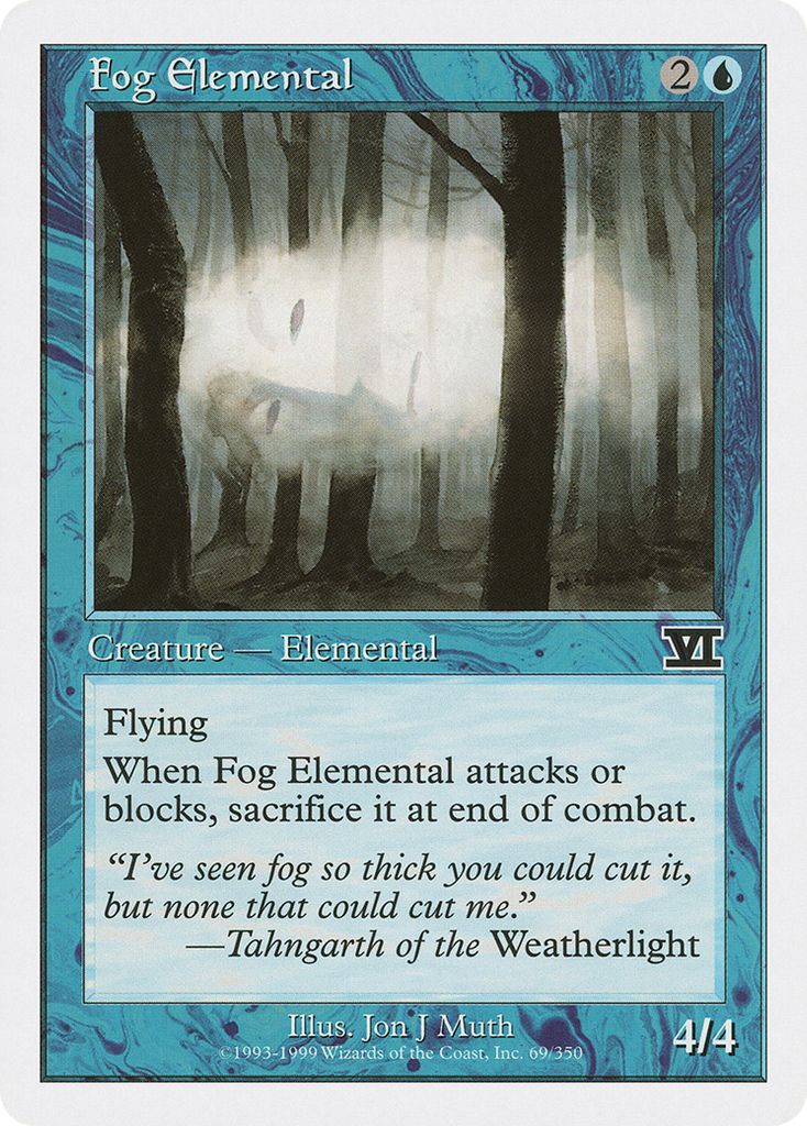 Magic: The Gathering - Fog Elemental - Classic Sixth Edition