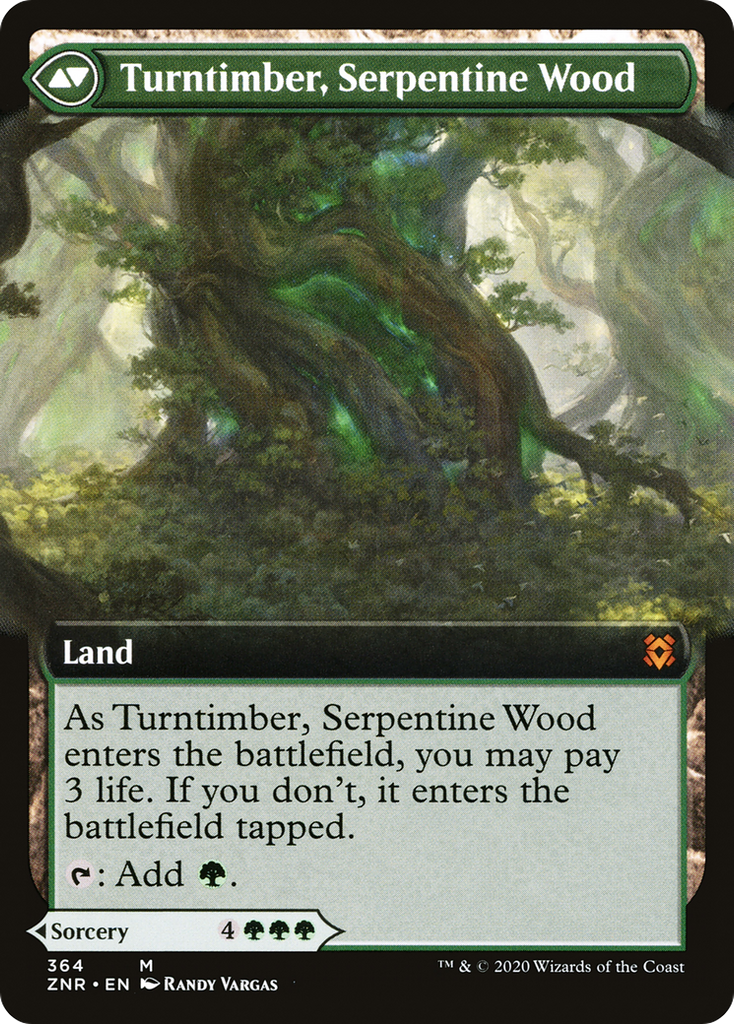 Magic: The Gathering - Turntimber Symbiosis // Turntimber, Serpentine Wood - Zendikar Rising