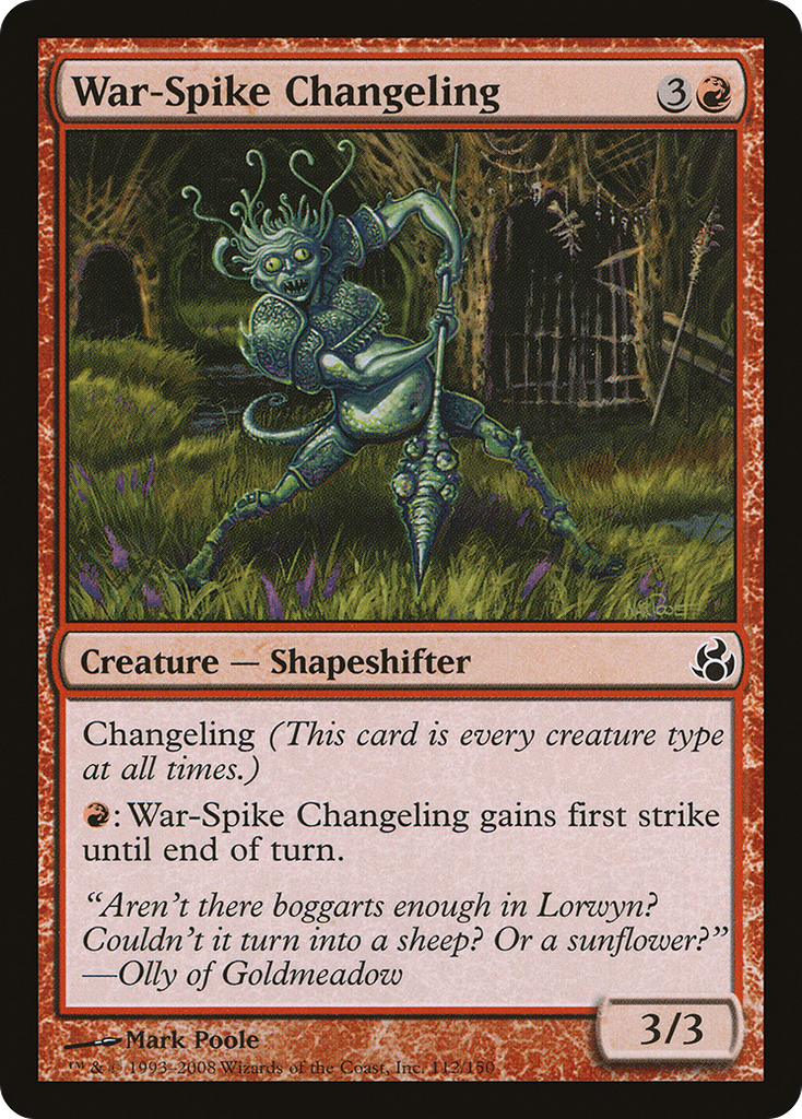 Magic: The Gathering - War-Spike Changeling - Morningtide