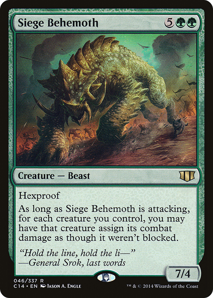Magic: The Gathering - Siege Behemoth - Commander 2014