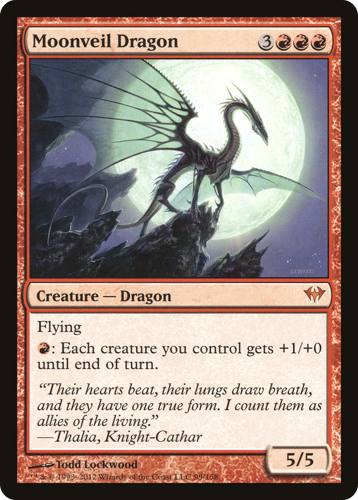 Magic: The Gathering - Moonveil Dragon - Dark Ascension