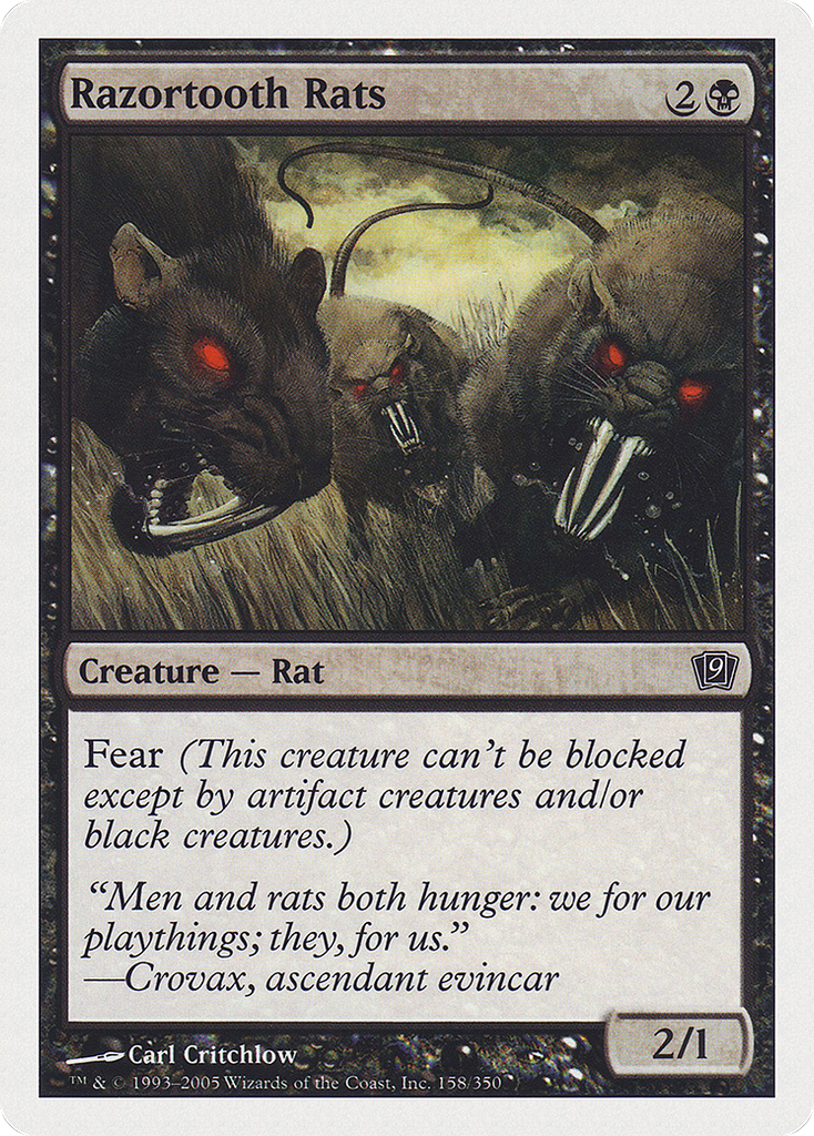 Magic: The Gathering - Razortooth Rats - Ninth Edition