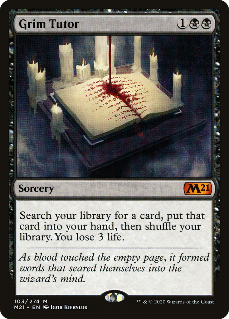 Magic: The Gathering - Grim Tutor Foil - Core Set 2021