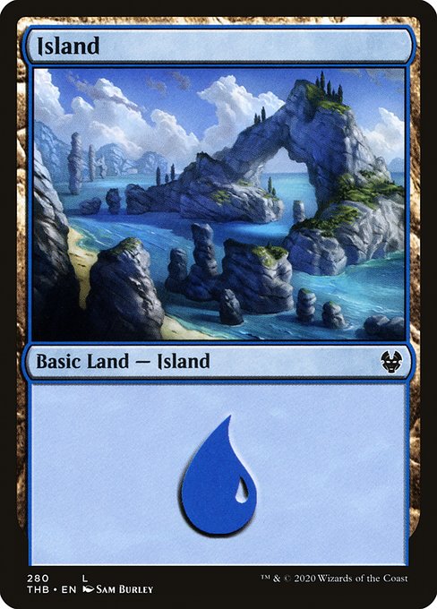 Magic the Gathering - Island #280 Foil - Theros Beyond Death