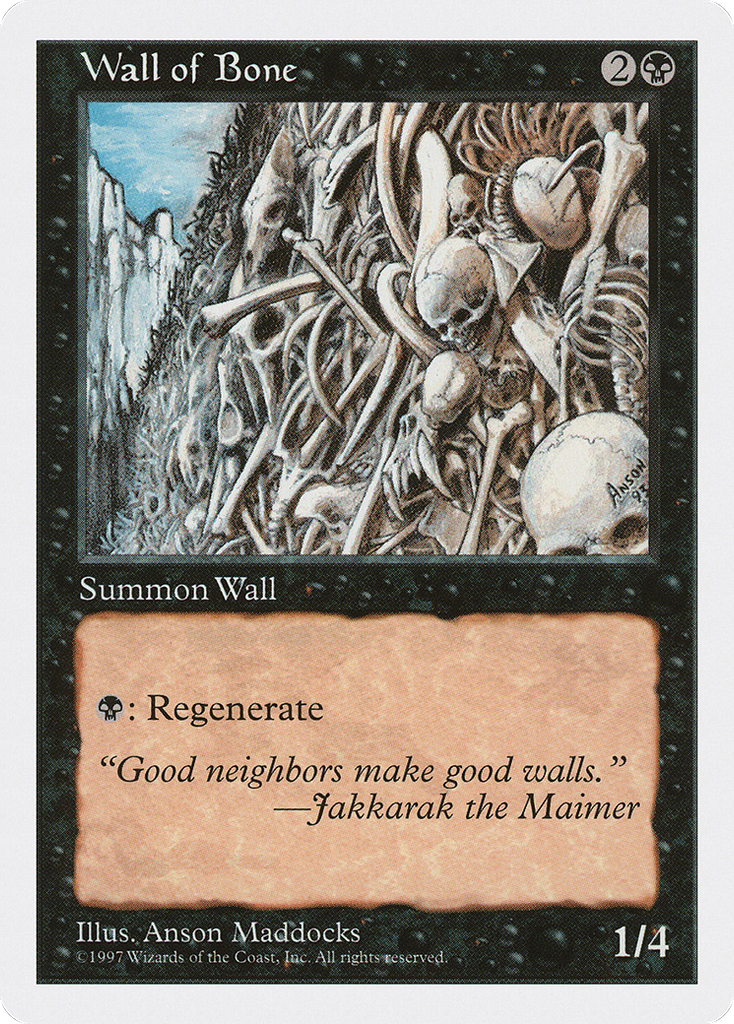 Magic: The Gathering - Wall of Bone - Fifth Edition