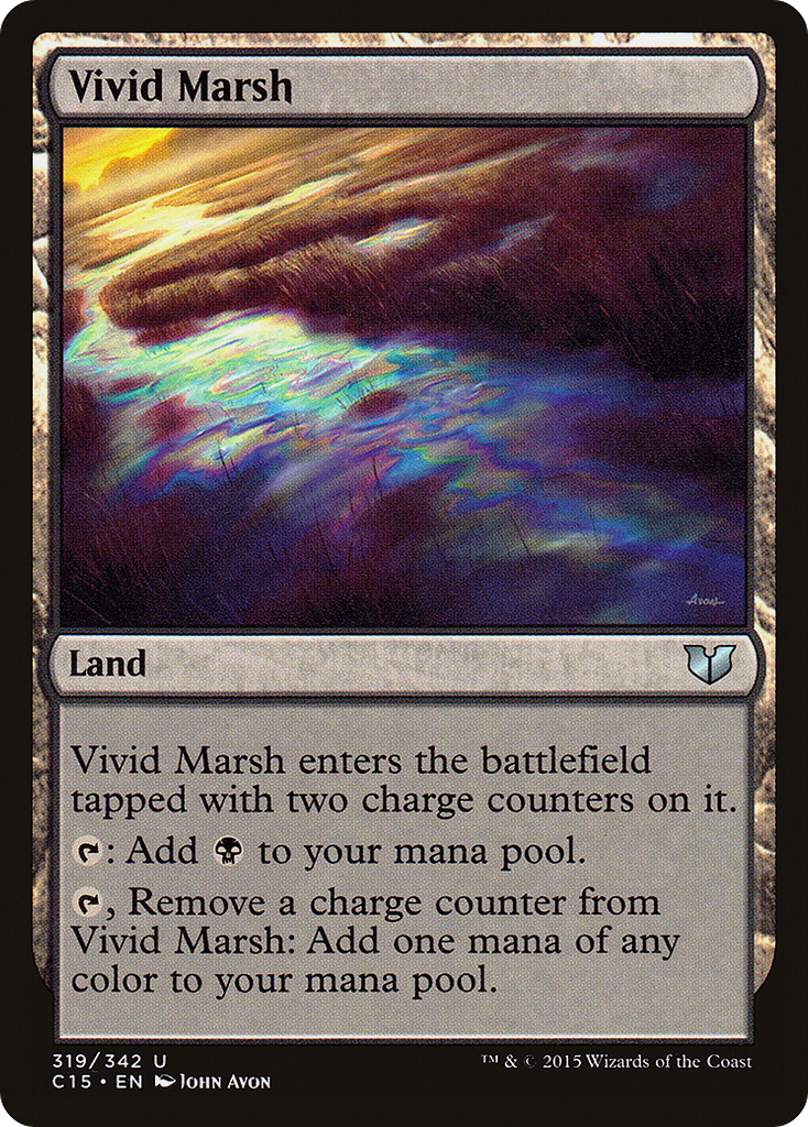 Magic: The Gathering - Vivid Marsh - Commander 2015