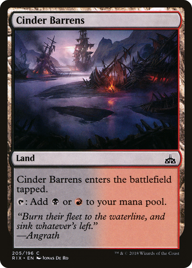 Magic: The Gathering - Cinder Barrens - Rivals of Ixalan