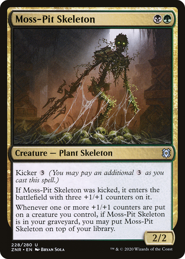 Magic: The Gathering - Moss-Pit Skeleton - Zendikar Rising