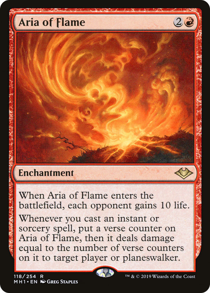 Magic: The Gathering - Aria of Flame Foil - Modern Horizons