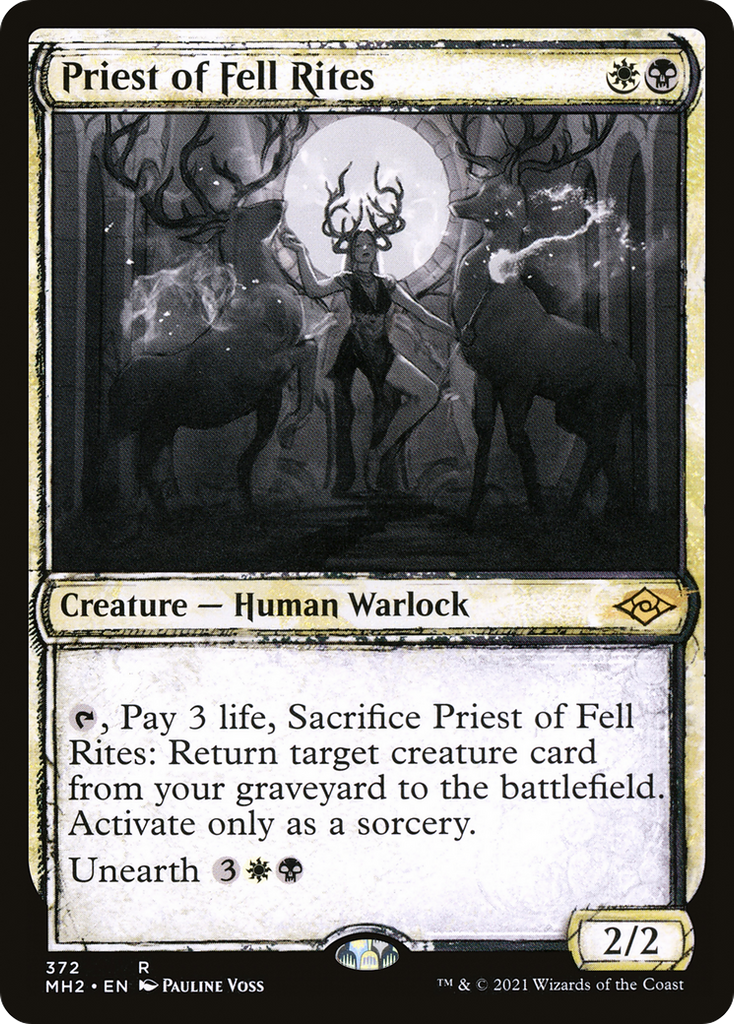 Magic: The Gathering - Priest of Fell Rites Foil - Modern Horizons 2