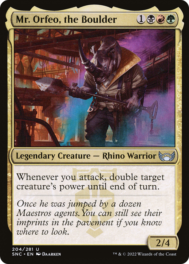 Magic: The Gathering - Mr. Orfeo, the Boulder Foil - Streets of New Capenna