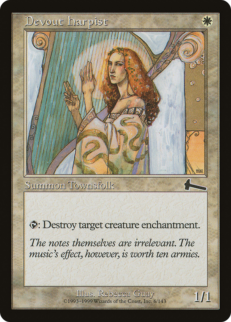 Magic: The Gathering - Devout Harpist - Urza's Legacy