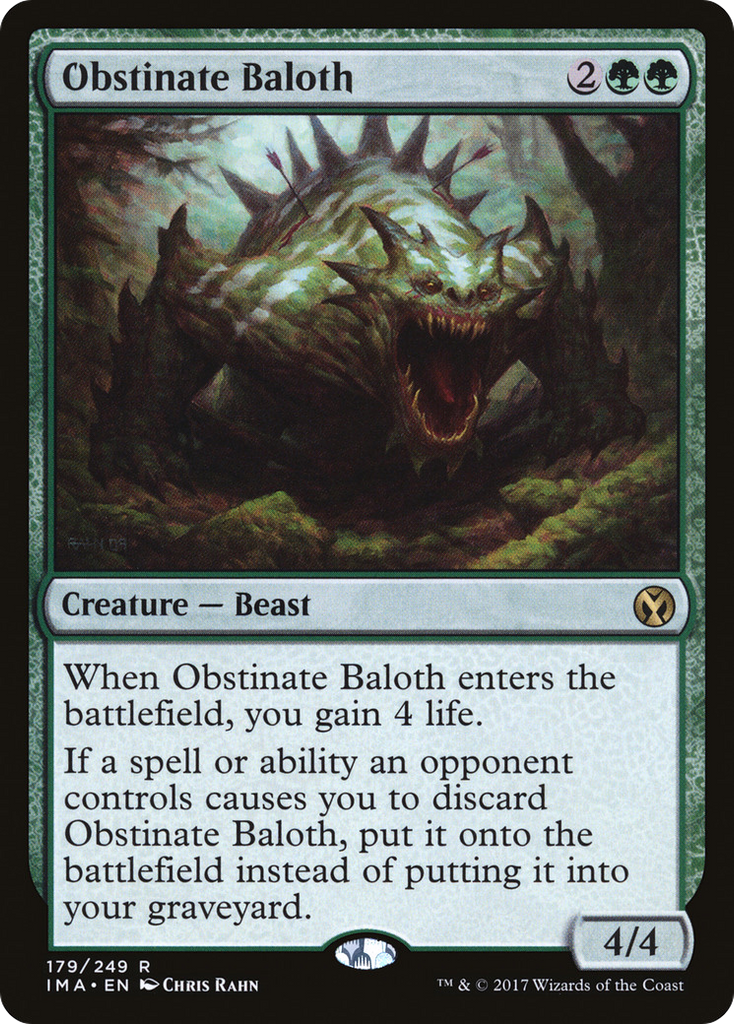 Magic: The Gathering - Obstinate Baloth - Iconic Masters