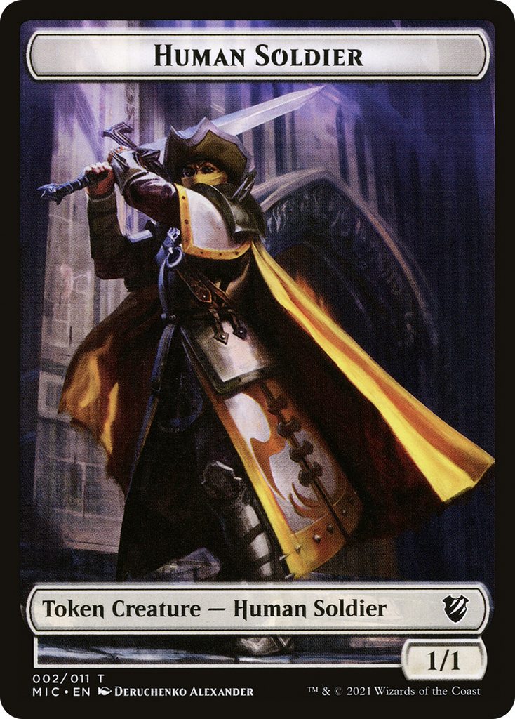 Magic: The Gathering - Human Soldier Token - Midnight Hunt Commander Tokens