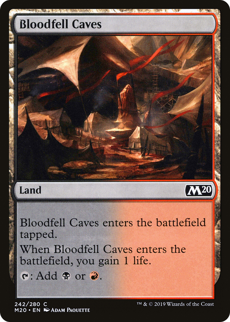 Magic: The Gathering - Bloodfell Caves Foil - Core Set 2020