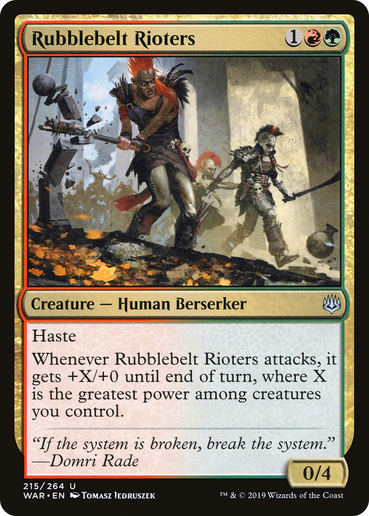 Magic: The Gathering - Rubblebelt Rioters - War of the Spark