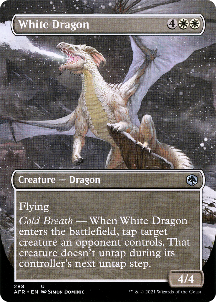 Magic: The Gathering - White Dragon Foil - Adventures in the Forgotten Realms