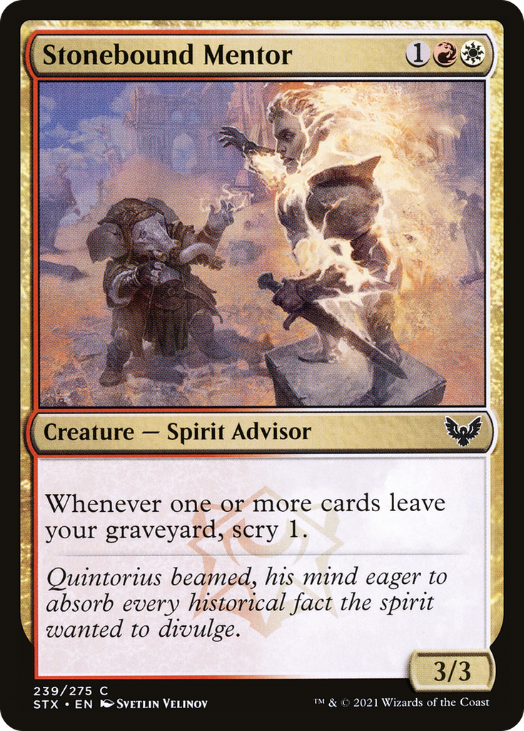 Magic: The Gathering - Stonebound Mentor Foil - Strixhaven: School of Mages