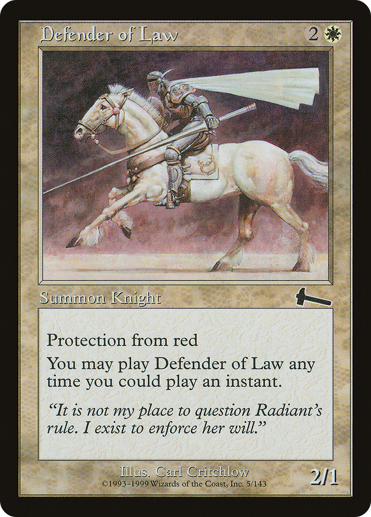 Magic: The Gathering - Defender of Law - Urza's Legacy